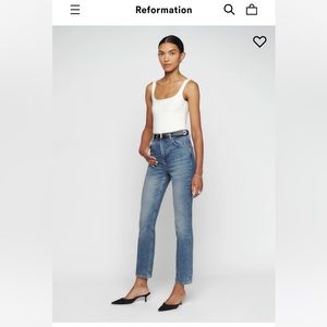 Reformation High Waisted Straight Leg Jeans 31P